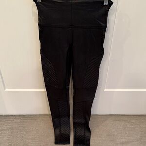Black High-Waisted Moto Leggings